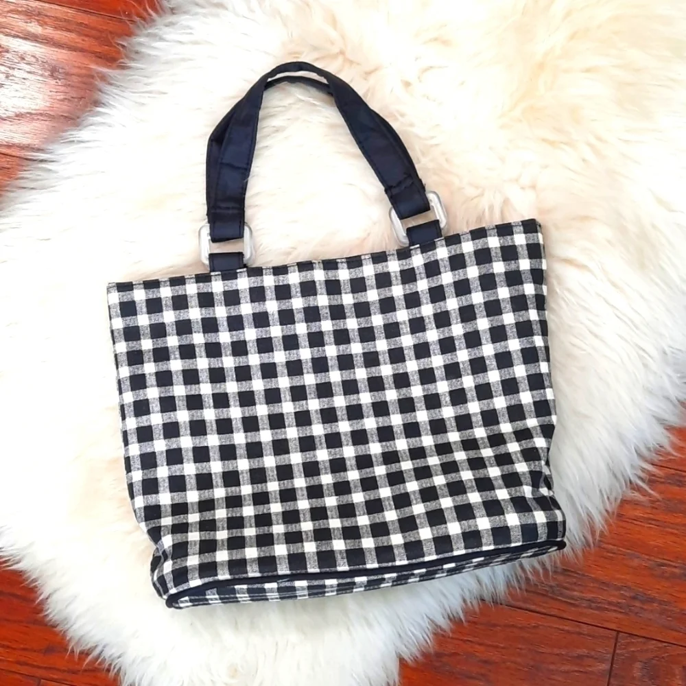90's Boxy Checkered Handbag - Picture 2 of 6